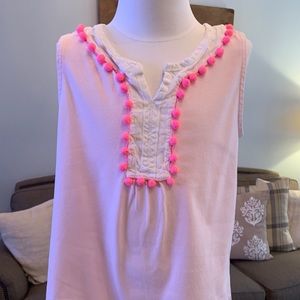 Pink sleeveless shirt
